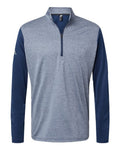adidas Men's Heather Block Print Quarter-Zip Pullover adidas