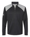 adidas Men's Textured Mixed Media Quarter-Zip Pullover-1