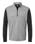 adidas Men's Heather Block Print Quarter-Zip Pullover adidas