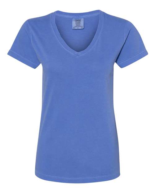 Comfort Colors Women's Garment-Dyed Midweight V-Neck T-Shirt Womens Apparel Shirts & Tops