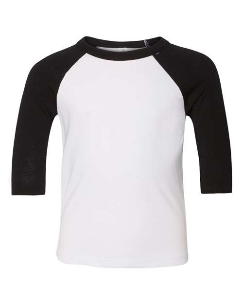 BELLA + CANVAS Toddler's Three-Quarter Sleeve Baseball Tee