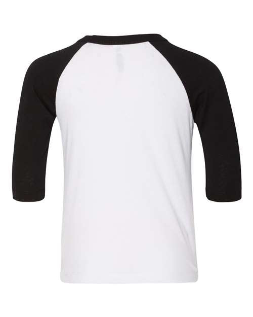 BELLA + CANVAS Toddler's Three-Quarter Sleeve Baseball Tee