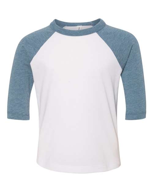 BELLA + CANVAS Toddler's Three-Quarter Sleeve Baseball Tee