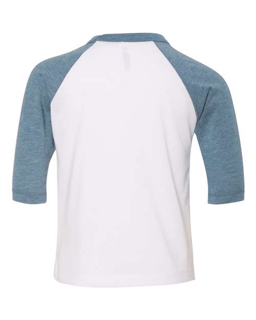 BELLA + CANVAS Toddler's Three-Quarter Sleeve Baseball Tee