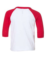 BELLA + CANVAS Toddler's Three-Quarter Sleeve Baseball Tee