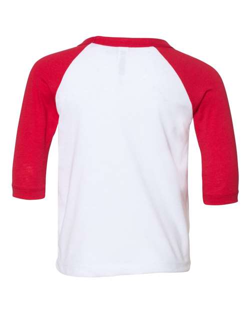 BELLA + CANVAS Toddler's Three-Quarter Sleeve Baseball Tee