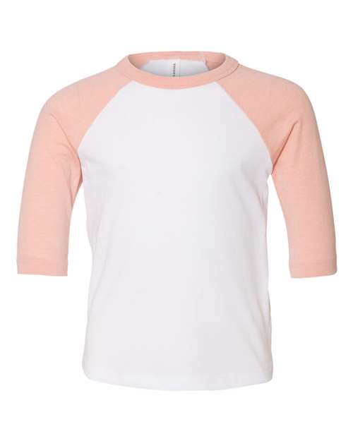 BELLA + CANVAS Toddler's Three-Quarter Sleeve Baseball Tee