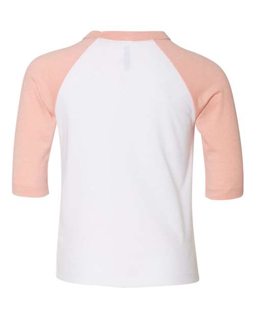 BELLA + CANVAS Toddler's Three-Quarter Sleeve Baseball Tee