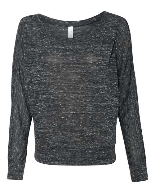 BELLA + CANVAS Women's Flowy Off Shoulder Long Sleeve Tee
