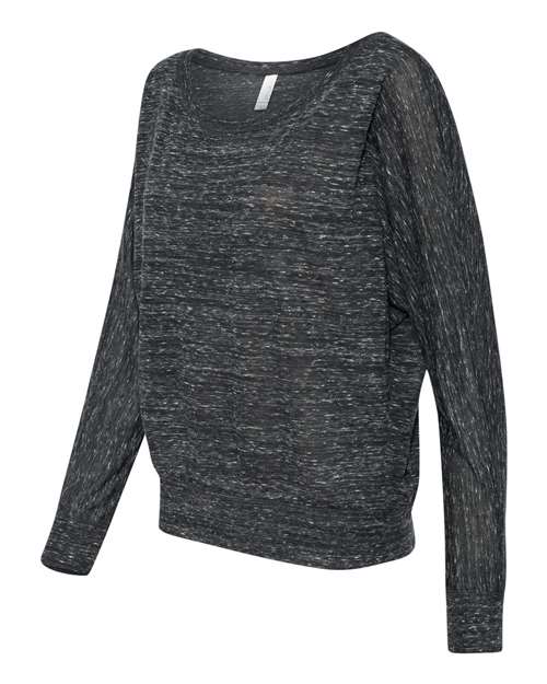 BELLA + CANVAS Women's Flowy Off Shoulder Long Sleeve Tee