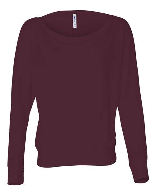 BELLA + CANVAS Women's Flowy Off Shoulder Long Sleeve Tee