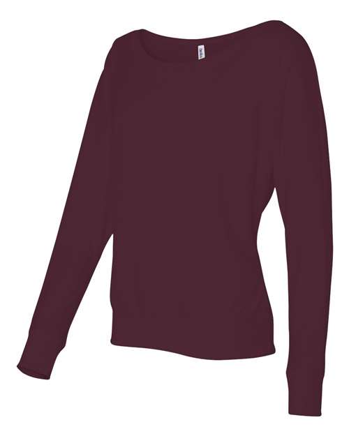 BELLA + CANVAS Women's Flowy Off Shoulder Long Sleeve Tee