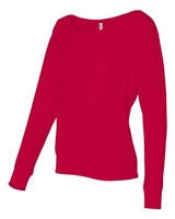 BELLA + CANVAS Women's Flowy Off Shoulder Long Sleeve Tee
