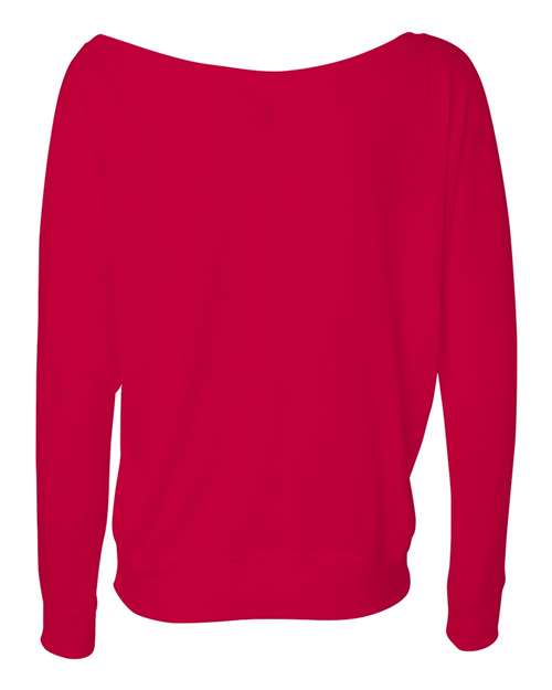 BELLA + CANVAS Women's Flowy Off Shoulder Long Sleeve Tee