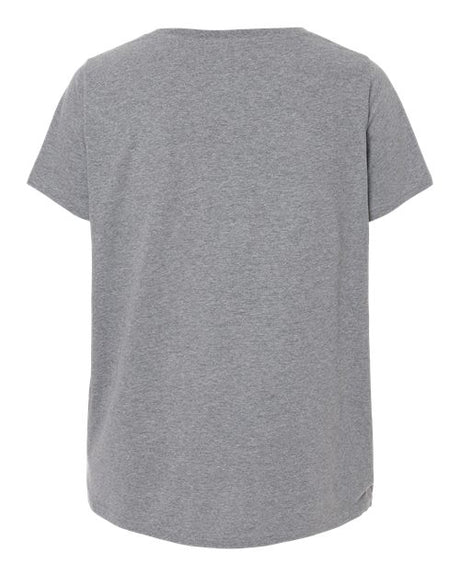 LAT Women's Curvy Collection Fine Jersey V-Neck T-Shirt LAT