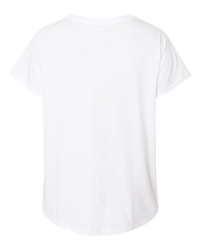 LAT Women's Curvy Collection Fine Jersey V-Neck T-Shirt