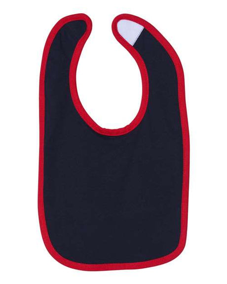 Rabbit Skins Infant Contrast Trim Premium Jersey Bib Rabbit Skins