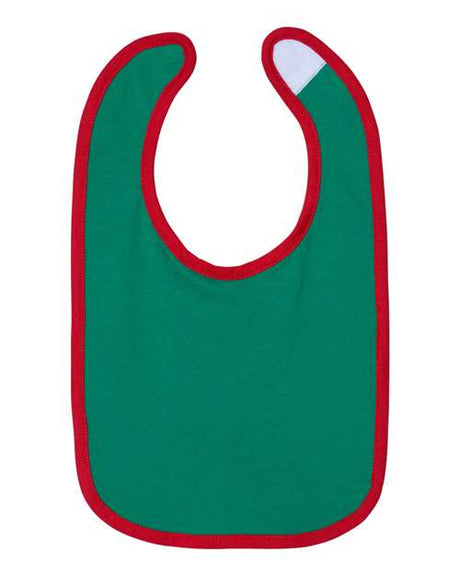 Rabbit Skins Infant Contrast Trim Premium Jersey Bib Rabbit Skins