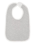 Rabbit Skins Infant Contrast Trim Premium Jersey Bib Rabbit Skins