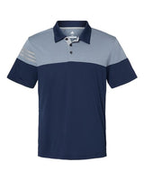Adidas Men's Heathered 3-Stripes Colorblock Polo-1