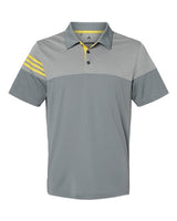 Adidas Men's Heathered 3-Stripes Colorblock Polo-1