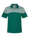 Adidas Men's Heathered 3-Stripes Colorblock Polo-1