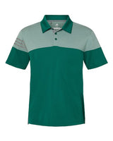 Adidas Men's Heathered 3-Stripes Colorblock Polo-1