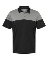 Adidas Men's Heathered 3-Stripes Colorblock Polo-1