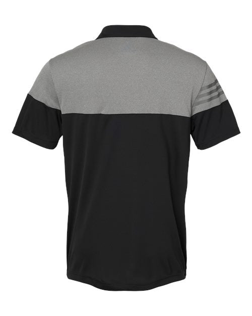 Adidas Men's Heathered 3-Stripes Colorblock Polo-2