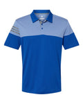 Adidas Men's Heathered 3-Stripes Colorblock Polo-1
