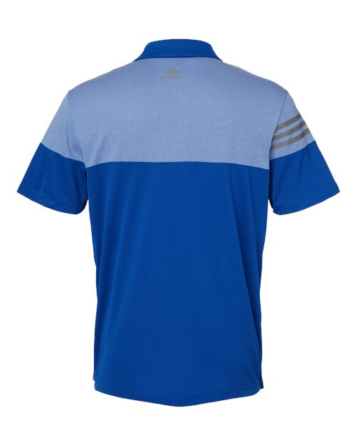 Adidas Men's Heathered 3-Stripes Colorblock Polo-2
