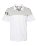 Adidas Men's Heathered 3-Stripes Colorblock Polo-1