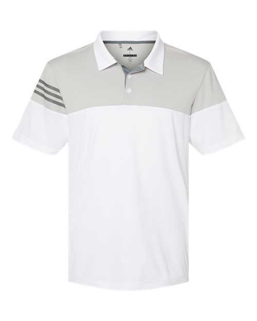 Adidas Men's Heathered 3-Stripes Colorblock Polo-1