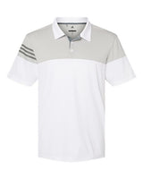 Adidas Men's Heathered 3-Stripes Colorblock Polo-1