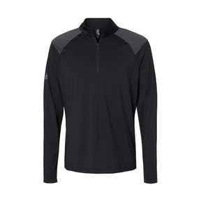 adidas Men's Shoulder Stripe Quarter-Zip Pullover-1