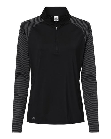 adidas Women's Stripe Block Quarter-Zip Pullover adidas