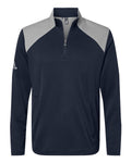 adidas Men's Textured Mixed Media Quarter-Zip Pullover-1