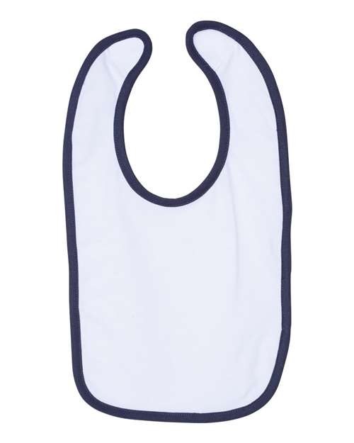 Rabbit Skins Infant Contrast Trim Premium Jersey Bib Rabbit Skins