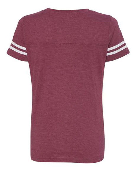 LAT Women's Football V-Neck Fine Jersey T-Shirt LAT
