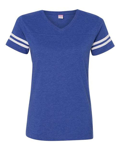 LAT Women's Football V-Neck Fine Jersey T-Shirt LAT