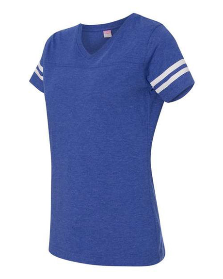 LAT Women's Football V-Neck Fine Jersey T-Shirt LAT