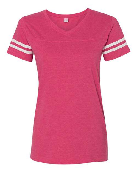 LAT Women's Football V-Neck Fine Jersey T-Shirt LAT