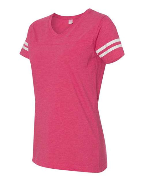 LAT Women's Football V-Neck Fine Jersey T-Shirt LAT