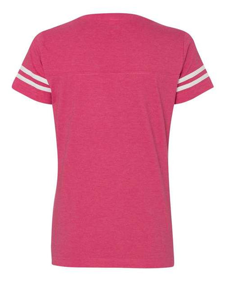 LAT Women's Football V-Neck Fine Jersey T-Shirt LAT