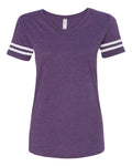 LAT Women's Football V-Neck Fine Jersey T-Shirt LAT