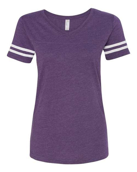 LAT Women's Football V-Neck Fine Jersey T-Shirt LAT