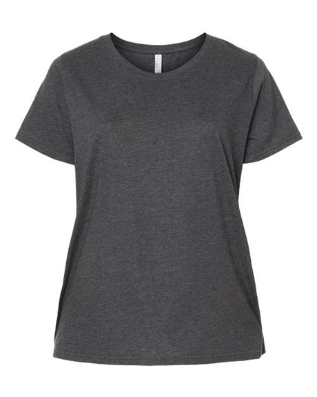 LAT Women's Curvy Collection Fine Jersey Tee LAT
