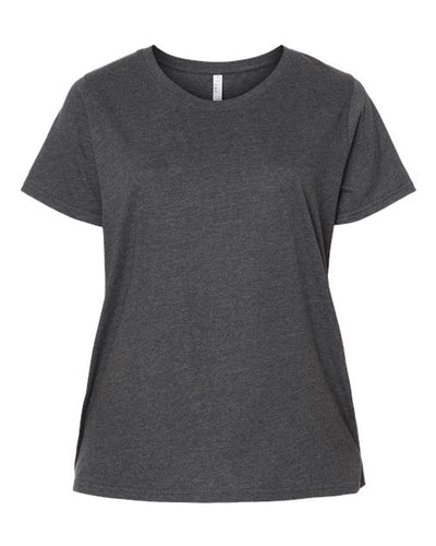 LAT Women's Curvy Collection Fine Jersey Tee