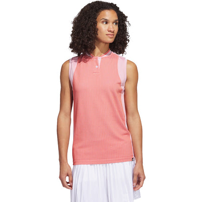 adidas Women's Ultimate365 Tour Sleeveless Primeknit Polo Shirt