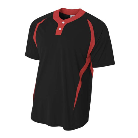 A4 Men's 2-Button Color Block Henley A4